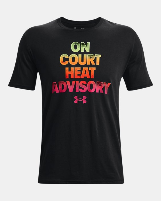 Men's UA Basketball Heat Advisory Short Sleeve in Black image number 4